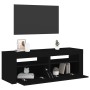 Mueble de TV con luces LED negro 120x35x40 cm