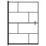 Mampara de ducha ESG negro 100x140 cm de vidaXL, Puertas de ducha - Ref: Foro24-150750, Precio: 175,22 €, Descuento: %