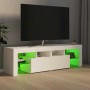 Mueble de TV con luces LED blanco 140x36,6x40 cm en Muebles TV | Comprar online en Foro24