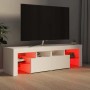 Mueble de TV con luces LED blanco 140x36,6x40 cm en Muebles TV | Comprar online en Foro24