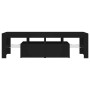 Mueble de TV con luces LED negro 140x36,5x40 cm