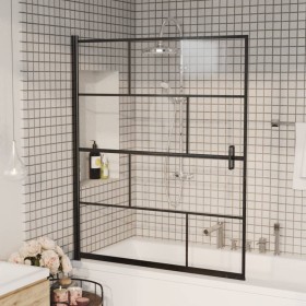 Black 116x140 cm tempered glass shower screen by vidaXL, shower doors - Ref: Foro24-150751, Price: 145,81 €, Discount: %