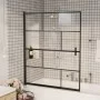 Mampara de ducha ESG negro 116x140 cm de vidaXL, Puertas de ducha - Ref: Foro24-150751, Precio: 148,65 €, Descuento: %