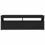 Mueble de TV con luces LED negro 120x35x40 cm