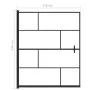 Mampara de ducha ESG negro 116x140 cm de vidaXL, Puertas de ducha - Ref: Foro24-150751, Precio: 148,65 €, Descuento: %