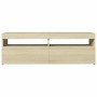 Mueble de TV con luces LED roble Sonoma 120x35x40 cm en Muebles TV | Comprar online en Foro24