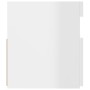 Mueble de TV con luces LED blanco brillante 120x35x40 cm
