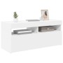 Mueble de TV con luces LED blanco 90x35x40 cm