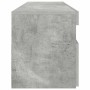 Mueble de TV con luces LED gris hormigón 90x35x40 cm