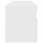 Mueble de TV con luces LED blanco brillante 90x35x40 cm