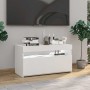Mueble de TV con luces LED blanco 75x35x40 cm