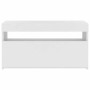 Mueble de TV con luces LED blanco 75x35x40 cm