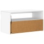 Mueble de TV con luces LED blanco 75x35x40 cm