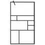 Accessible shower screen made of transparent black tempered glass, 90x195 cm. by vidaXL, Shower walls and screens - Ref: Foro...