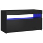 Mueble de TV con luces LED negro 75x35x40 cm en Muebles TV | Comprar online en Foro24