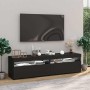 Muebles de TV con luces LED 2 unidades negro 75x35x40 cm en Muebles TV | Comprar online en Foro24