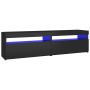 Muebles de TV con luces LED 2 unidades negro 75x35x40 cm en Muebles TV | Comprar online en Foro24