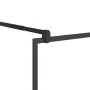 Accessible shower screen made of transparent black tempered glass, 90x195 cm. by vidaXL, Shower walls and screens - Ref: Foro...