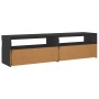Muebles de TV con luces LED 2 unidades negro 75x35x40 cm en Muebles TV | Comprar online en Foro24