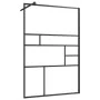 Barrierefreie Duschwand ESG transparentes schwarzes Glas 115x195cm von vidaXL, Duschwände und Duschwände - Ref: Foro24-150755...