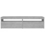 Muebles de TV con luces LED 2 unidades gris hormigón 75x35x40cm en Muebles TV | Comprar online en Foro24