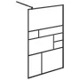 Barrierefreie Duschwand ESG transparentes schwarzes Glas 115x195cm von vidaXL, Duschwände und Duschwände - Ref: Foro24-150755...
