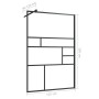 Barrierefreie Duschwand ESG transparentes schwarzes Glas 115x195cm von vidaXL, Duschwände und Duschwände - Ref: Foro24-150755...