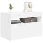 Mueble de TV con luces LED blanco 60x35x40 cm