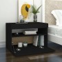 Mueble de TV con luces LED negro 60x35x40 cm