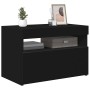 Mueble de TV con luces LED negro 60x35x40 cm