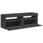 Muebles de TV con luces LED 2 uds gris 60x35x40 cm