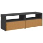 Muebles de TV con luces LED 2 uds gris 60x35x40 cm