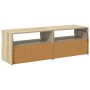 Muebles para TV con luces LED 2 uds roble Sonoma 60x35x40 cm