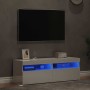 Muebles de TV con luces LED 2 uds blanco brillante 60x35x40 cm en Muebles TV | Comprar online en Foro24