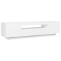 Mueble para TV con luces LED blanco 160x35x40 cm