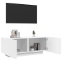 Mueble para TV madera contrachapada blanco 100x35x40 cm