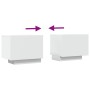 Mueble para TV madera contrachapada blanco 100x35x40 cm