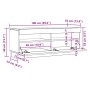 Mueble para TV madera contrachapada blanco 100x35x40 cm