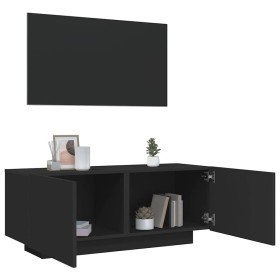 Mueble para TV madera contrachapada negra 100x35x40 cm Mueble para TV madera contrachapada negra 100x35x40 cm