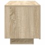 Mueble para TV madera contrachapada color roble 100x35x40 cm