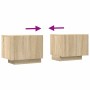 Mueble para TV madera contrachapada color roble 100x35x40 cm