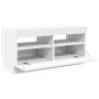 Mueble para TV con luces LED blanco 80x35x40 cm en Muebles TV | Comprar online en Foro24