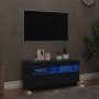 Mueble de TV con luces LED negro 80x35x40 cm en Muebles TV | Comprar online en Foro24