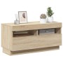Mueble de TV con luces LED roble Sonoma 80x35x40 cm