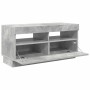 Mueble de TV con luces LED gris hormigón 80x35x40 cm en Muebles TV | Comprar online en Foro24