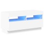 Mueble de TV con luces LED blanco brillante 80x35x40 cm en Muebles TV | Comprar online en Foro24