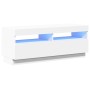 Mueble para TV con luces LED blanco 100x35x40 cm