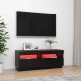 Mueble de TV con luces LED negro 100x35x40 cm en Muebles TV | Comprar online en Foro24