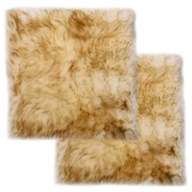 Stuhlkissen 2 Stk. echtes Lammfell braun mix 40x40 cm von vidaXL, Kissen für Stühle und Sofas - Ref: Foro24-283887, Preis: 52...