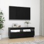 Mueble de TV con luces LED negro 100x35x40 cm en Muebles TV | Comprar online en Foro24